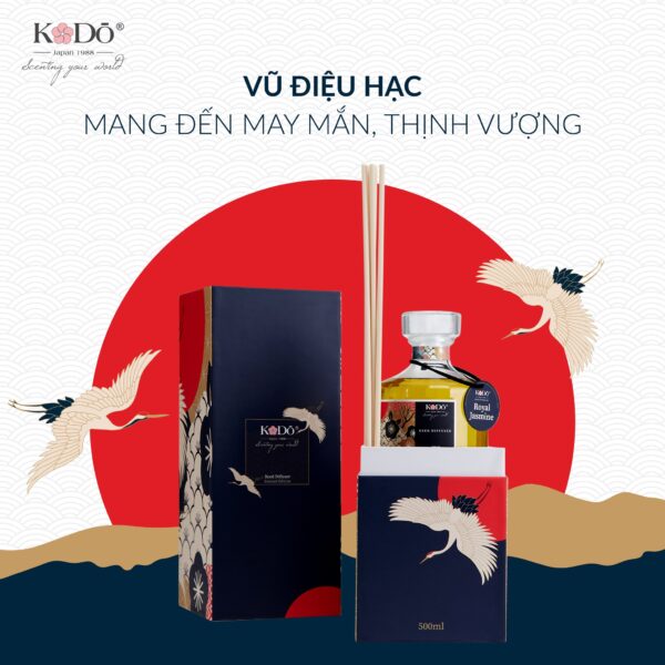 Bộ que khuếch tán hương hoa nhài Hoàng gia 500ml 3